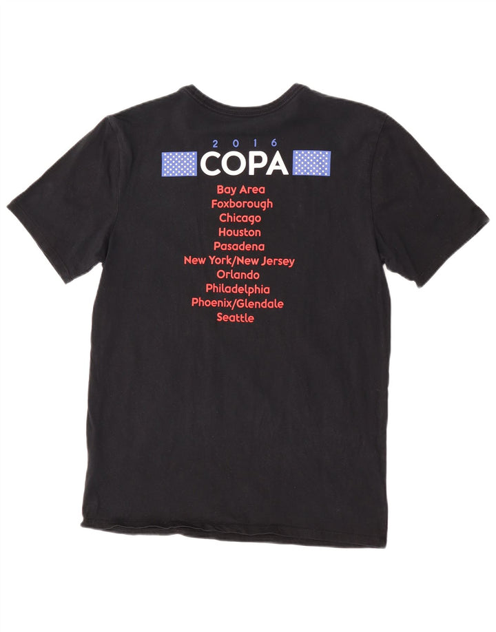 Tricou grafic Nike pentru bărbați, cu croială atletică, top mediu din bumbac negru
