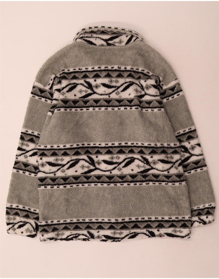 Jachetă vintage pentru bărbați din lână UK 38 Medium Gri Fair Isle