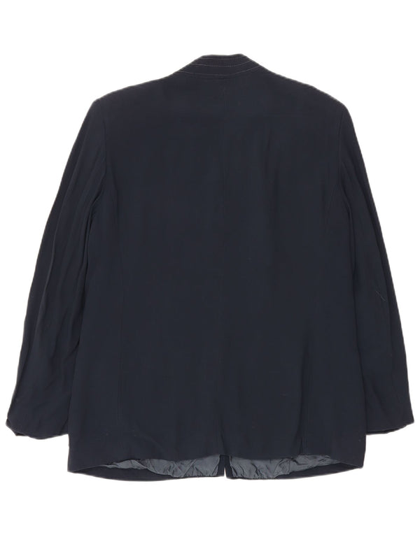 ROCCOBAROCCO Jachetă Blazer pentru femei cu 4 nasturi UK 14 Medium Bleumarin