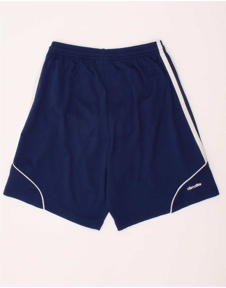 Pantaloni scurți sport Adidas Climalite pentru băieți 13-14 ani, albastru bleumarin, poliester