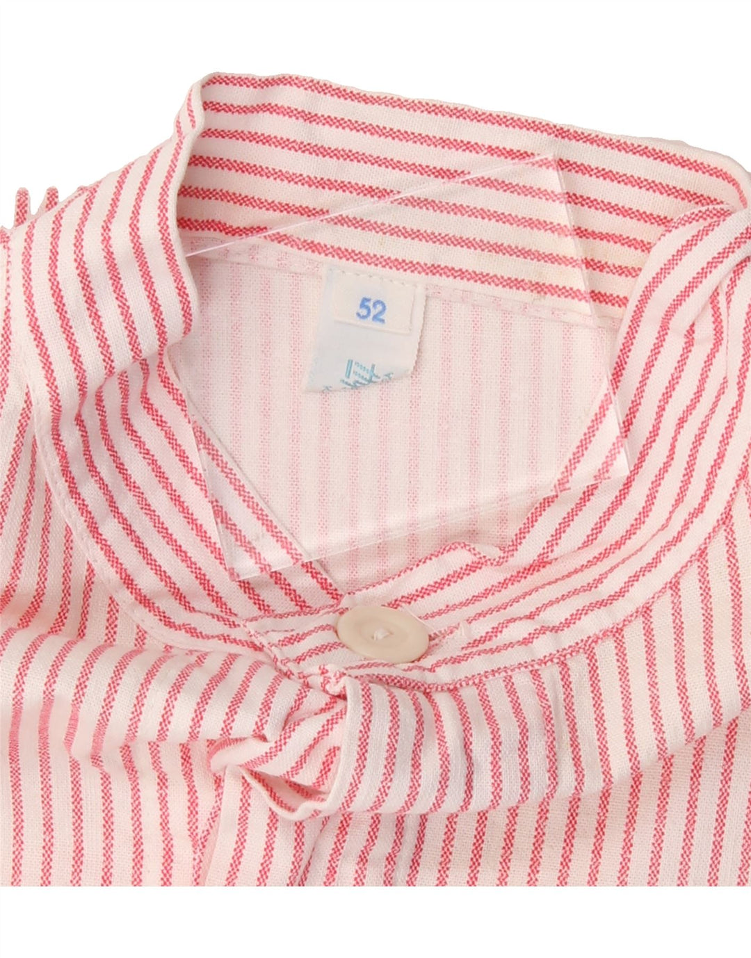 VINTAGE Mens Short Sleeve Shirt IT 52 Large Pink Striped Vintage Vintage and Second-Hand Vintage from Messina Hembry 