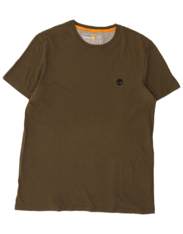 Tricou pentru bărbați Timberland Slim Fit Top mare din bumbac kaki