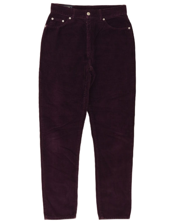 Mash Pantaloni conici din velur cu talie înaltă pentru femei IT 46 Large W28 L29 Violet