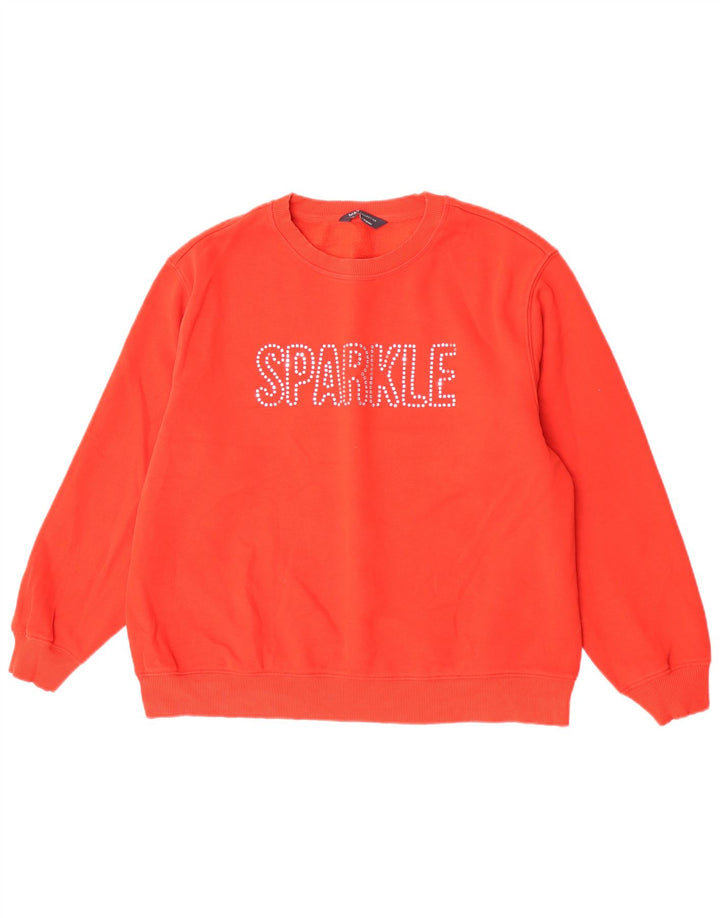 Pulover supradimensionat cu grafic pentru femei Marks & Spencer UK 14 Large Red