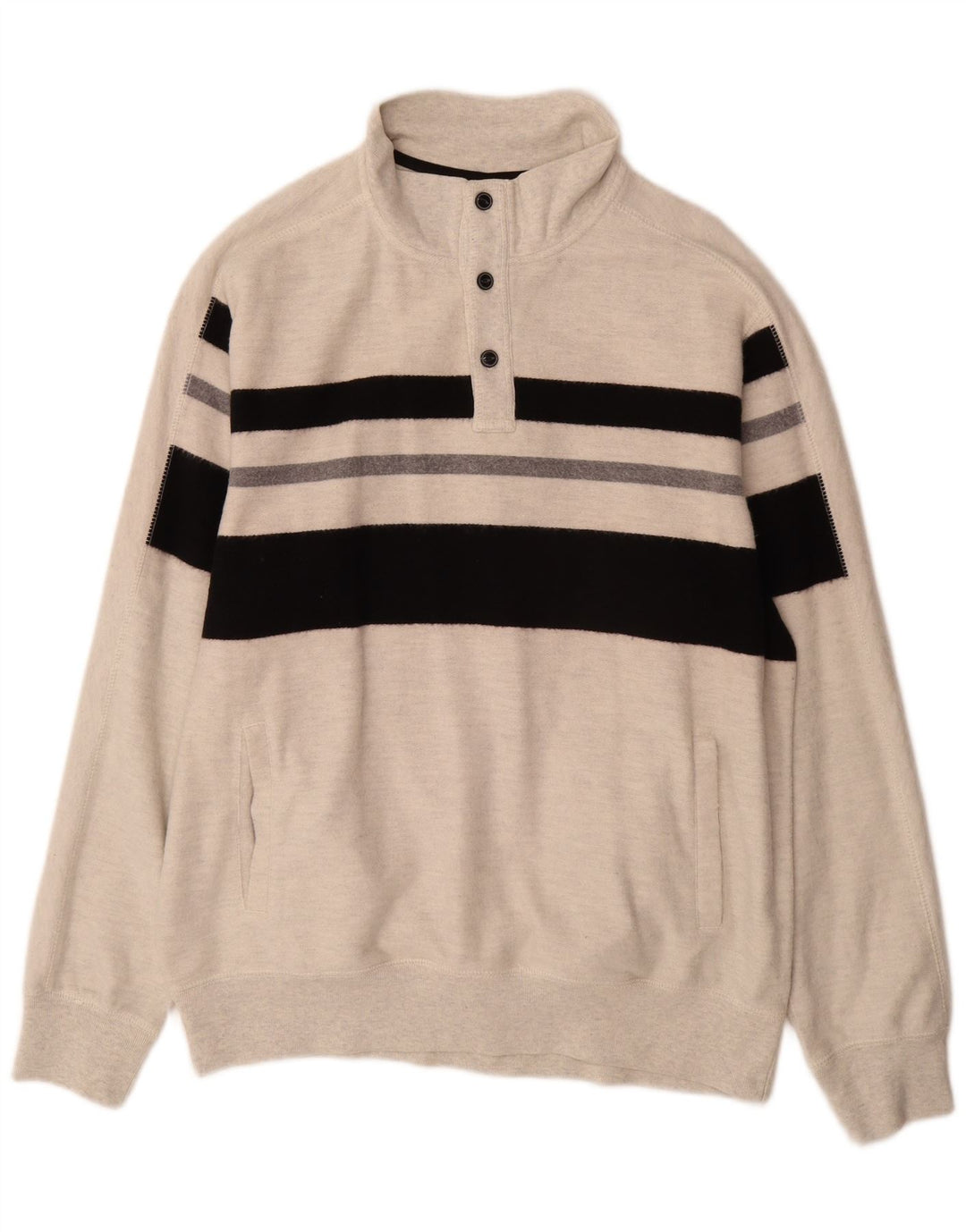 Pulover pentru bărbați Chaps, cu gât cu nasturi, XL, bumbac color bloc