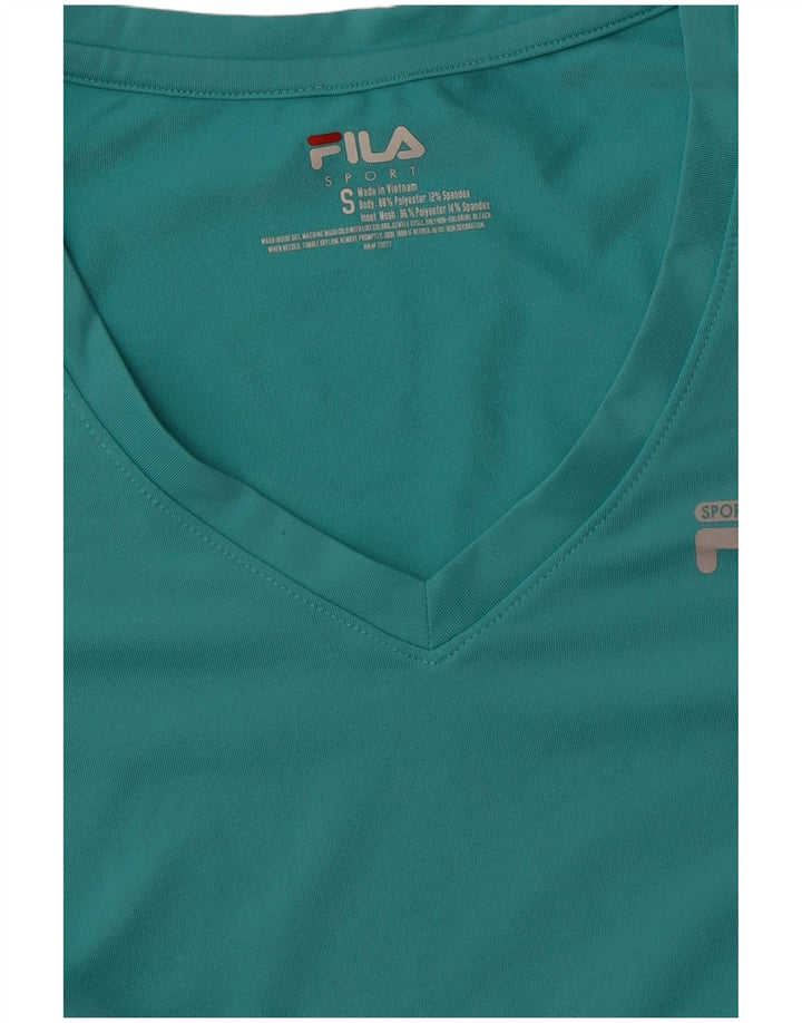 Tricou pentru femei FILA Top UK 8 Small Turcoaz Poliester