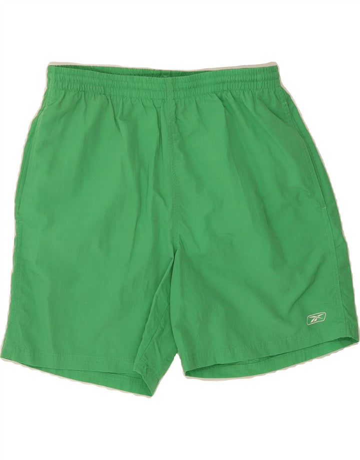 REEBOK Mens Swimming Shorts Large Green Nylon Vintage Reebok and Second-Hand Reebok from Messina Hembry 