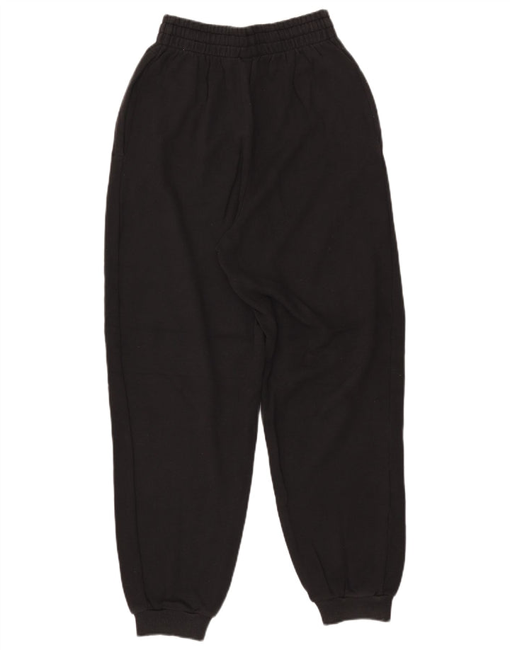 Pantaloni de trening grafic ADIDAS pentru femei Joggeri UK 4/6 XS bumbac negru