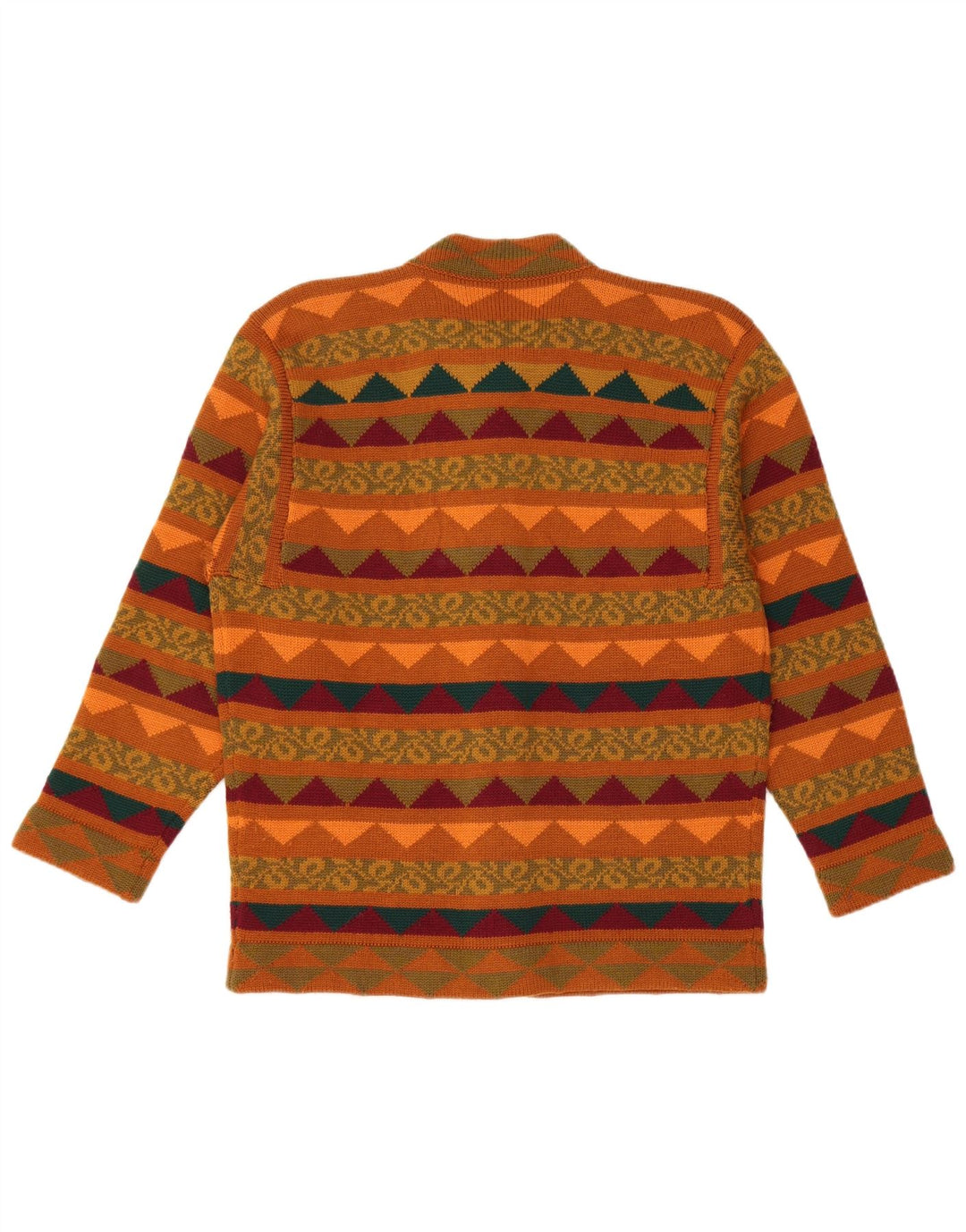 Set fuste tricot 2 piese pentru femei VINTAGE UK 14 Medium W28 Brown Geometric