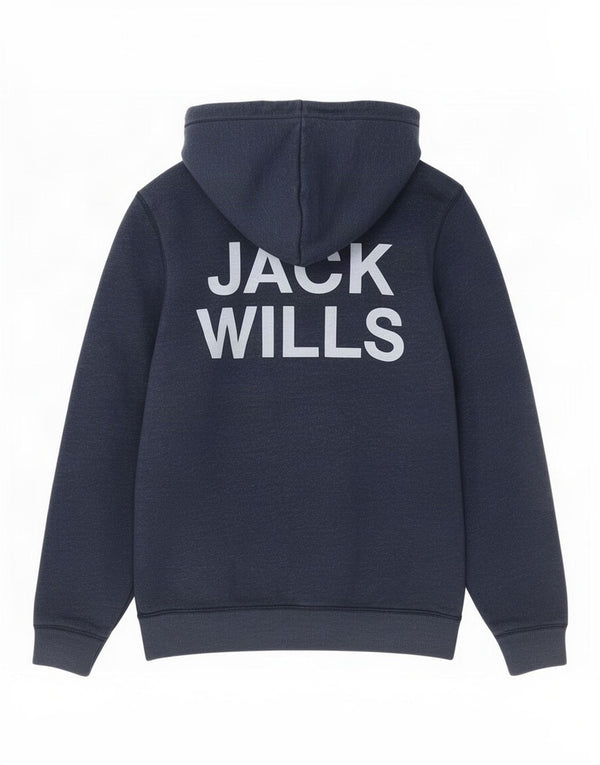 Pulover Jack Wills pentru bărbați, cu fermoar și grafic, bumbac, albastru, mediu