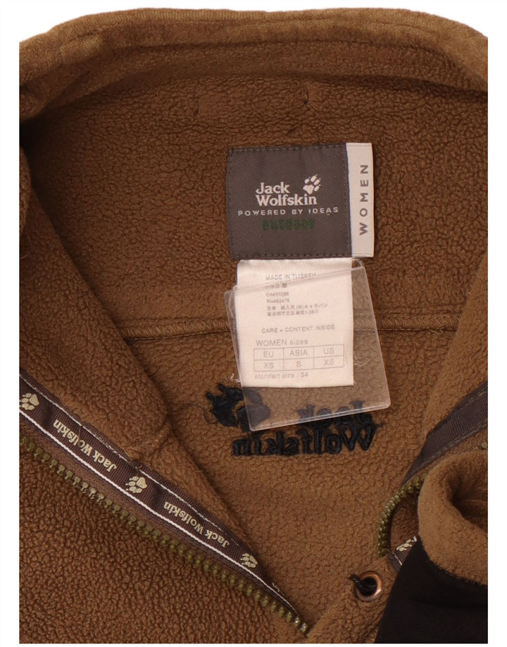 JACK WOLFSKIN Jachetă fleece supradimensionată pentru femei UK 6 XS maro