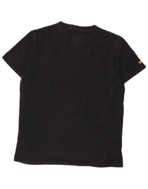 Tricou grafic Superdry pentru femei Top UK 16, mare, negru, bumbac