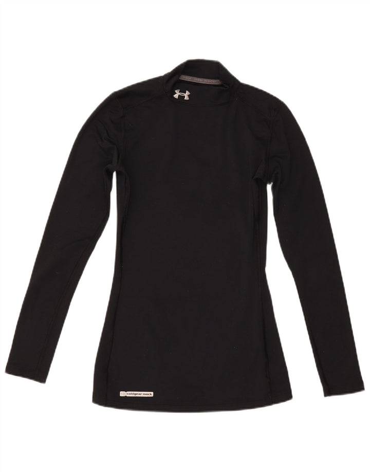 Under Armour pentru femei Cold Gear Top cu mânecă lungă UK 4 XS poliester negru