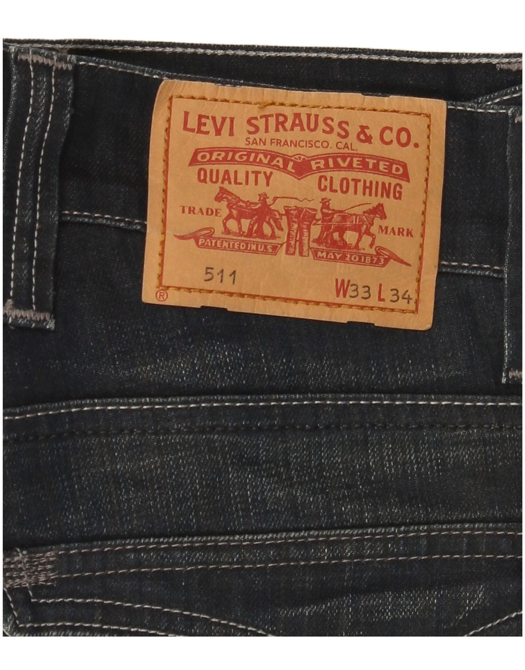Blugi 511 Slim LEVI'S pentru bărbați L33 L34 Bumbac bleumarin