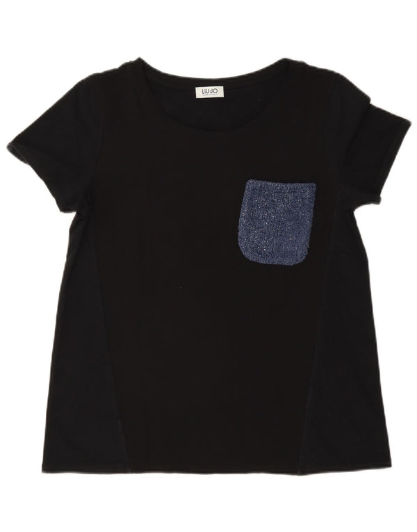 Tricou pentru femei Liu Jo Top UK 12 Medium Bleumarin Colorblock