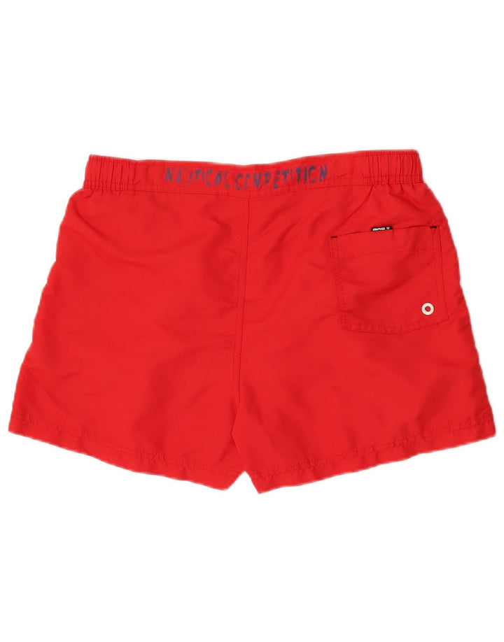 Pantaloni scurți de înot Brugi pentru bărbați, mari, roșii, din poliester color bloc