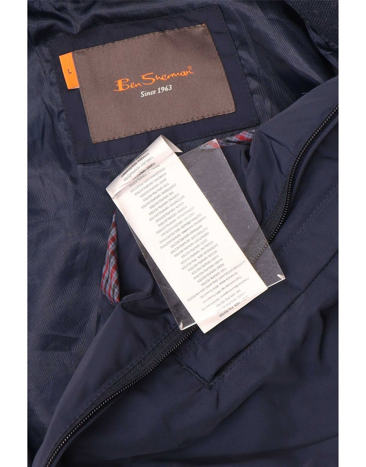 Jachetă bomber pentru bărbați Ben Sherman UK 40 mare, albastru, poliester