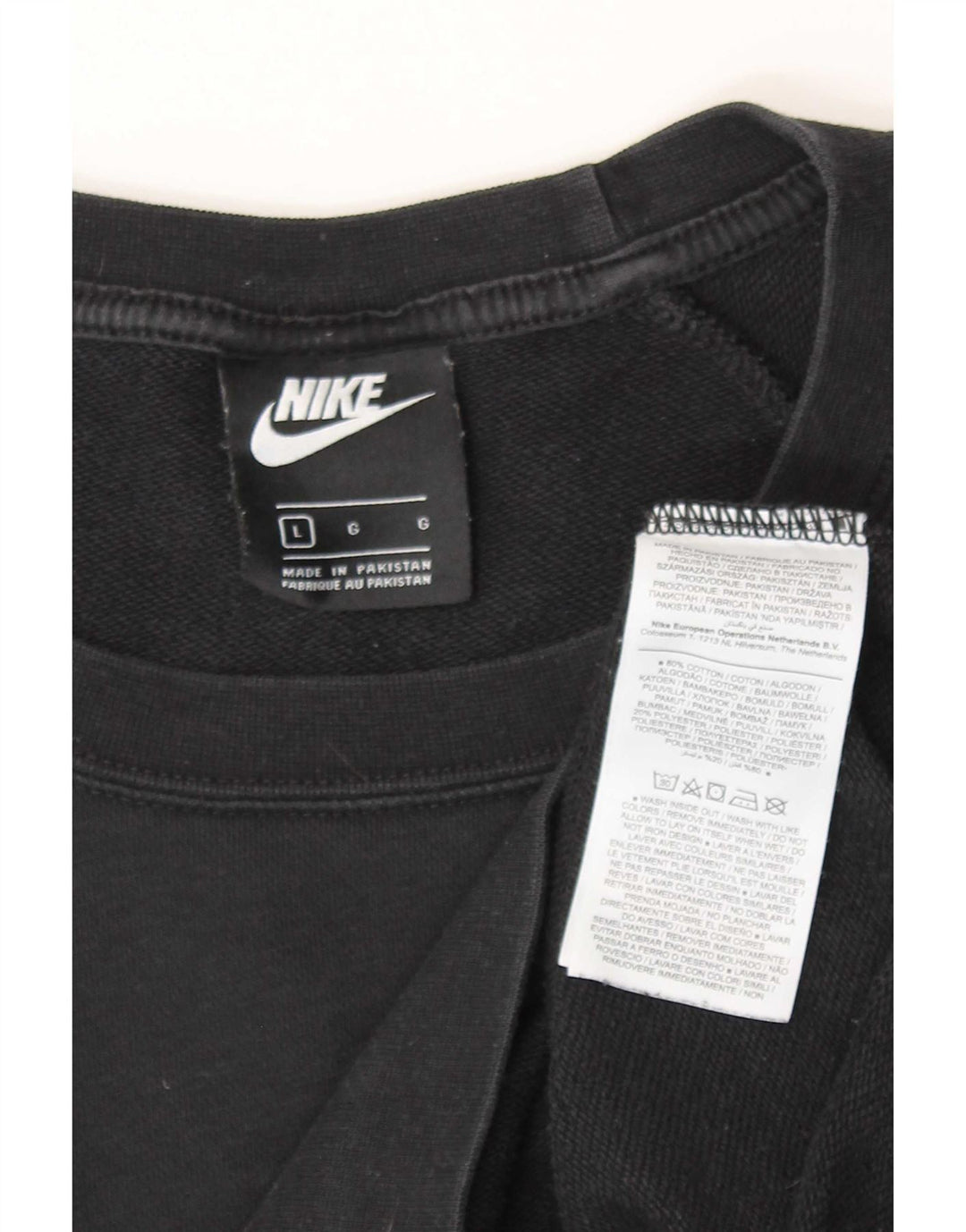 Hanorac pentru bărbați Nike Pulover mare, negru, bumbac
