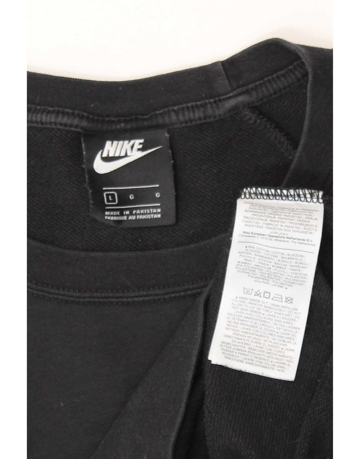 Hanorac pentru bărbați Nike Pulover mare, negru, bumbac