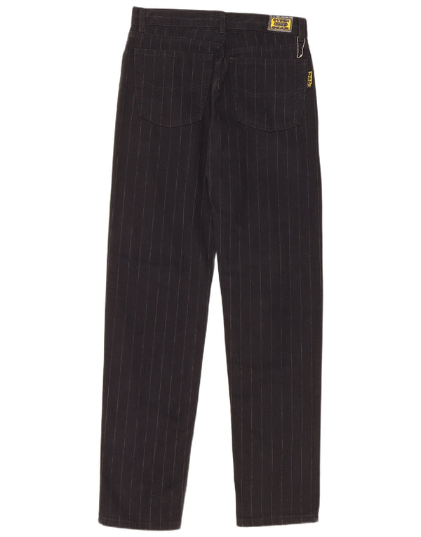 Pantaloni casual conici pentru bărbați vintage W33 L33 bumbac cu dungi negre