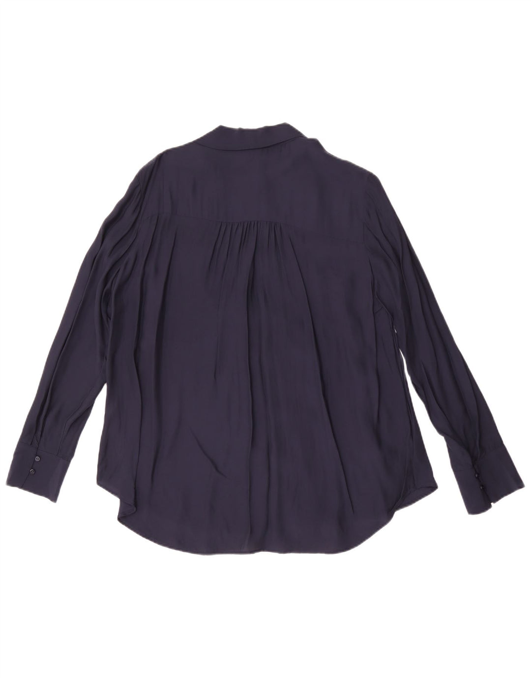 Bluză cămașă cu papion Massimo Dutti pentru femei EU 42 Viscoză mare bleumarin