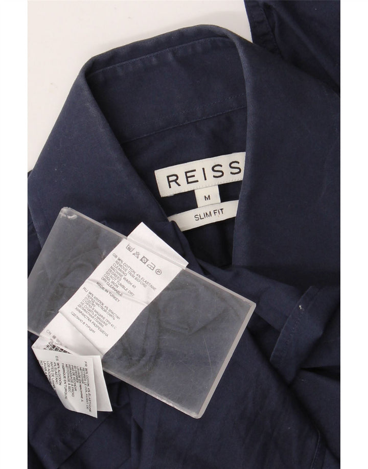 Cămașă pentru bărbați Reiss Slim Fit Bumbac mediu albastru bleumarin