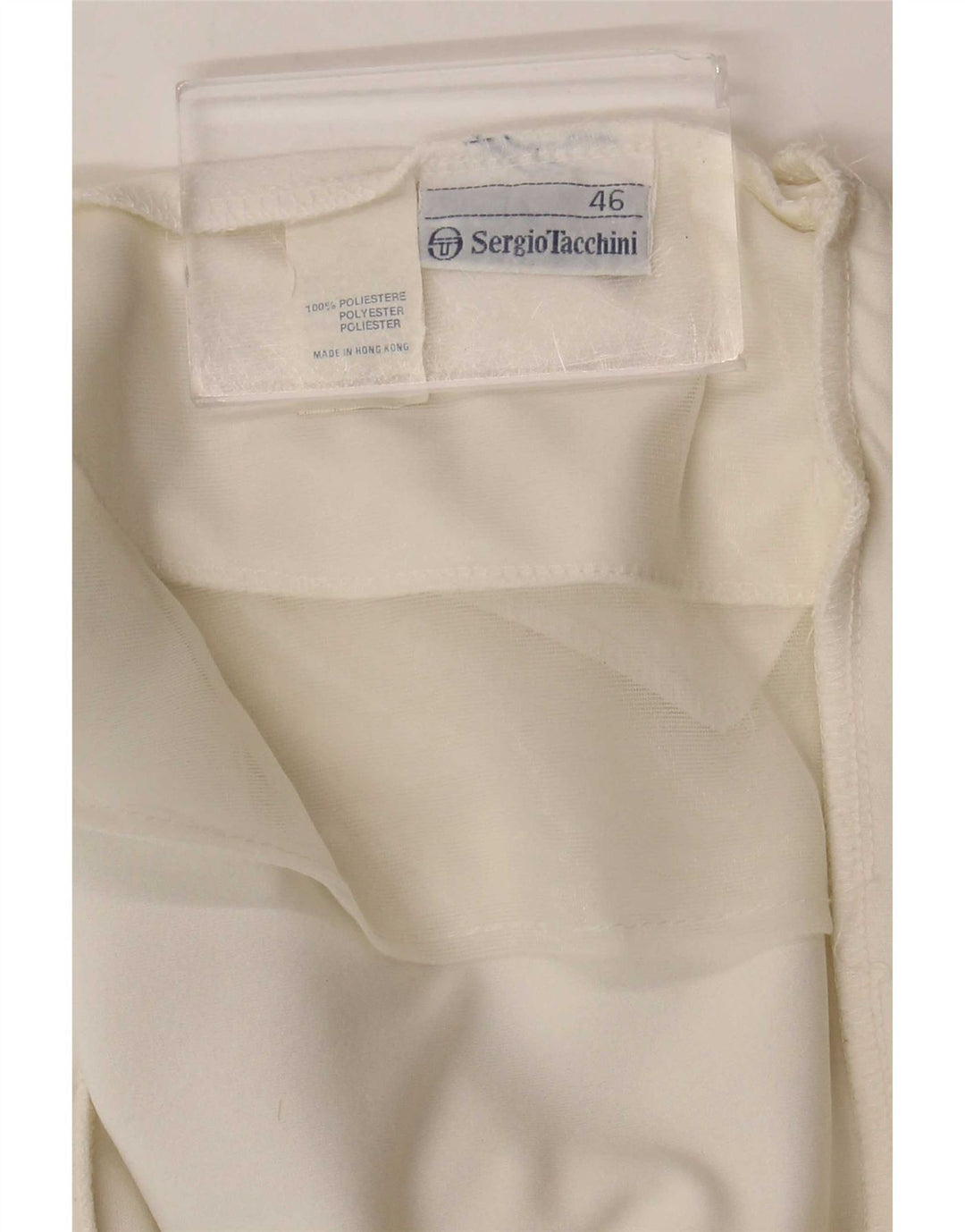 Sergio Tacchini Pantaloni scurti sport grafic pentru femei IT 46 Poliester alb mare