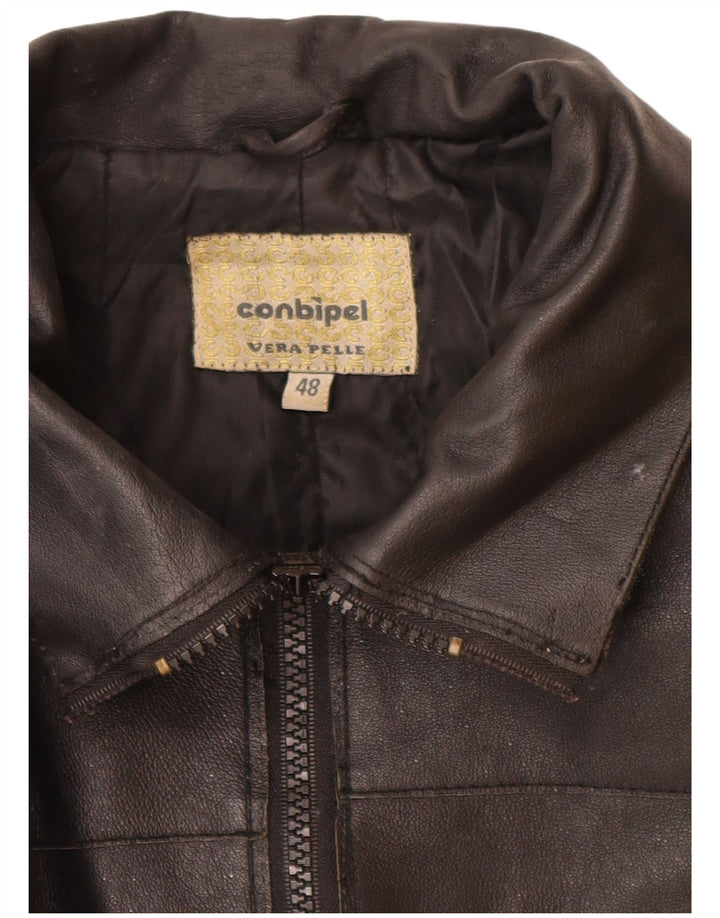 Palton din piele de damă CONBIPEL IT 48 XL din piele neagră