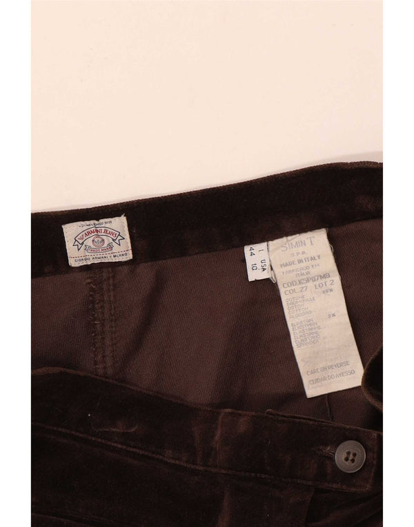 Pantaloni casual conici din catifea pentru femei Armani IT 44 Medium L26 L28 Maro