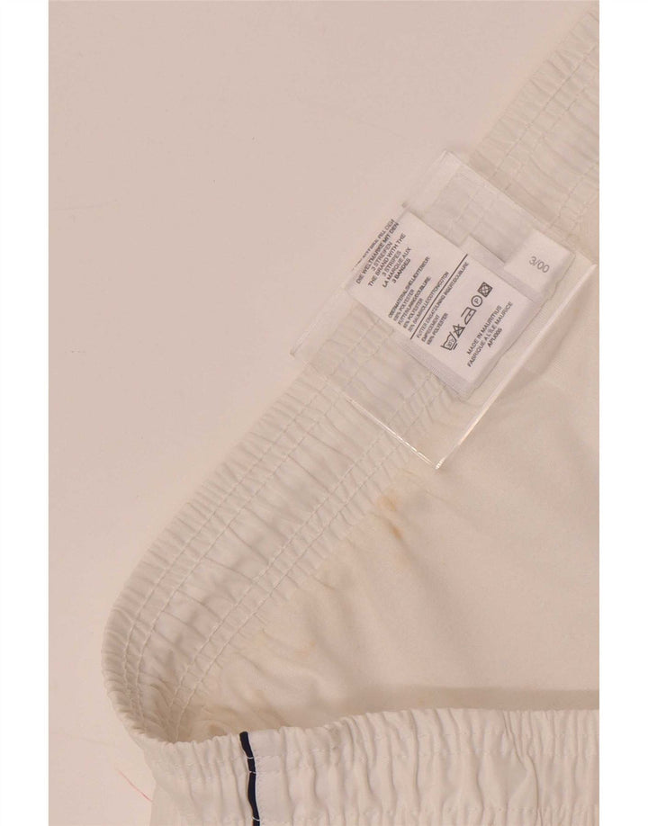 Pantaloni de trening Adidas pentru bărbați, mari, alb, din poliester