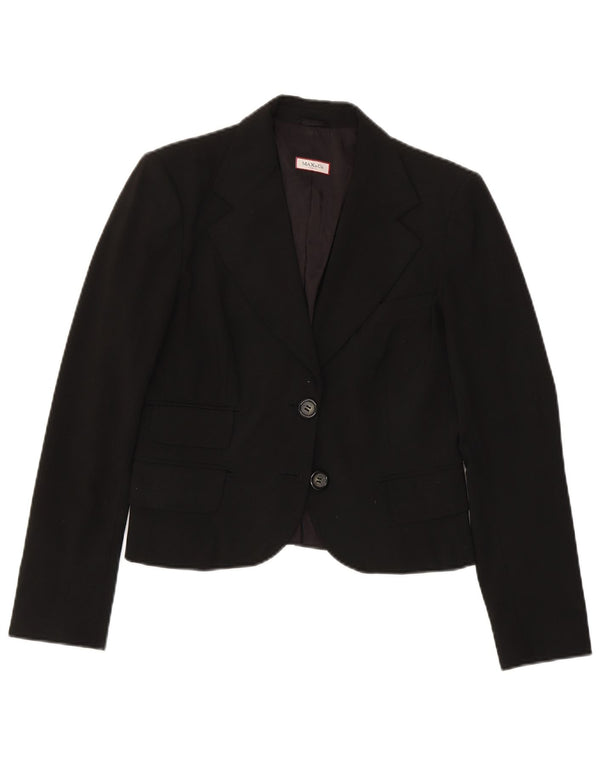Jachetă pentru femei Max & Co. Blazer cu 2 nasturi UK 10 Poliester negru mic