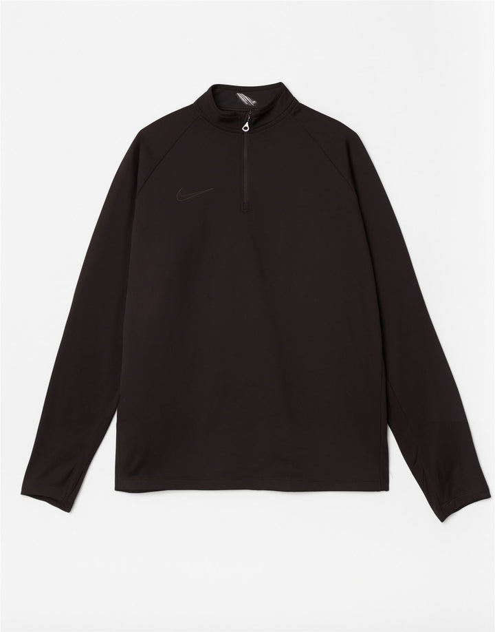 Trening pentru băieți Dri Fit Zip Neck Pullover Top 13-14 ani XL Negru