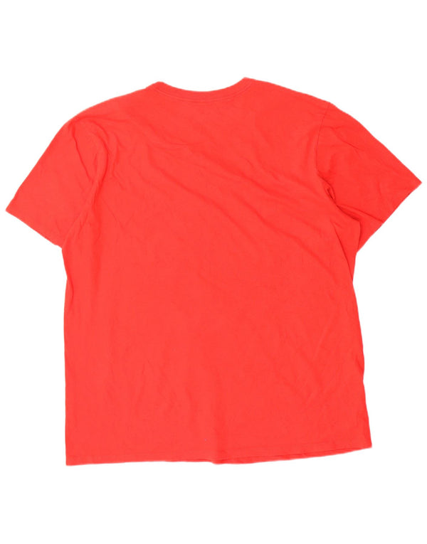 Tricou grafic Nike pentru bărbați, cu croială atletică, top XL bumbac roșu