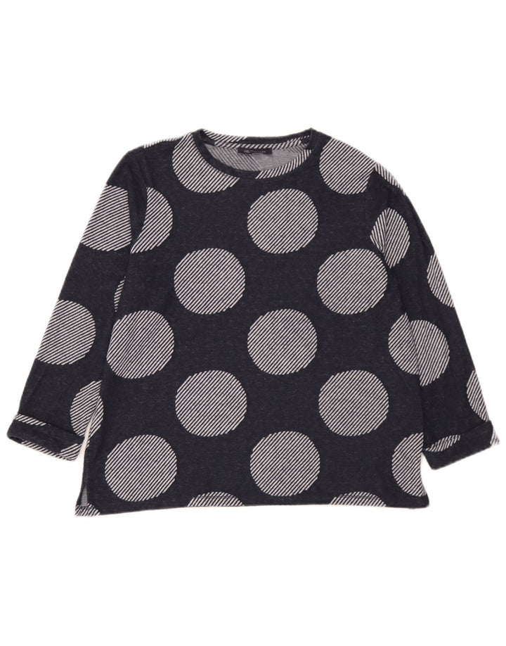 Marks & Spencer Top pentru femei cu mâneci 3/4 UK 14 mare bleumarin cu buline