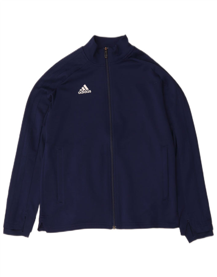 Jachetă de top pentru trening Adidas băieți 11-12 ani poliester bleumarin