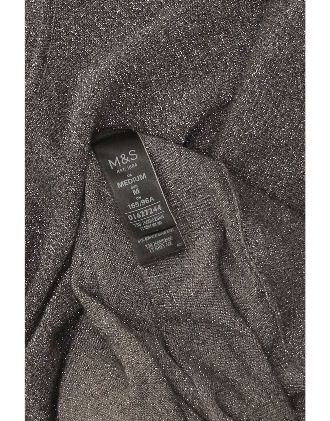 Pulover cu gât țestoasă pentru femei Marks & Spencer UK 14 Medium Gri Pete