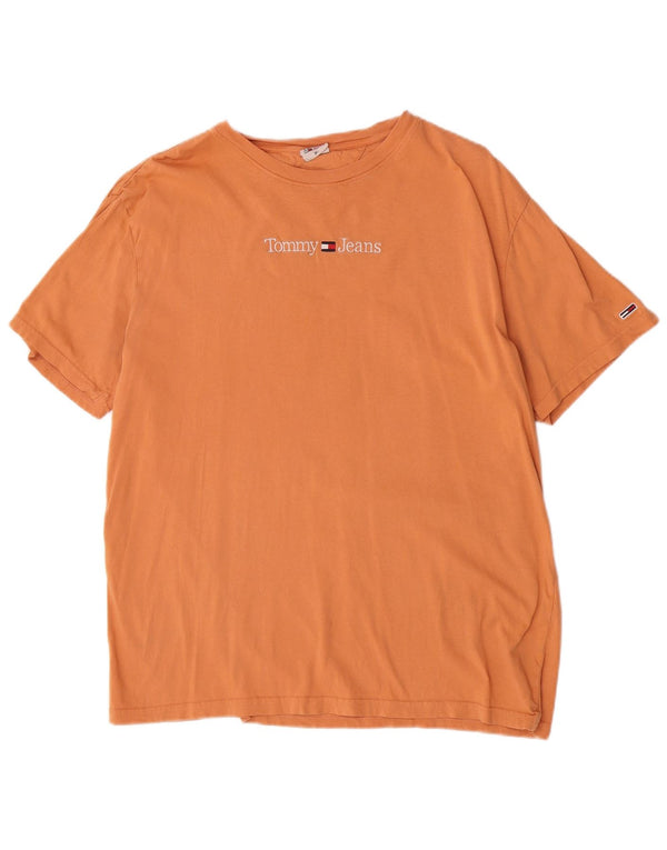 Tricou cu mânecă scurtă Tommy Hilfiger pentru bărbați Top XL portocaliu