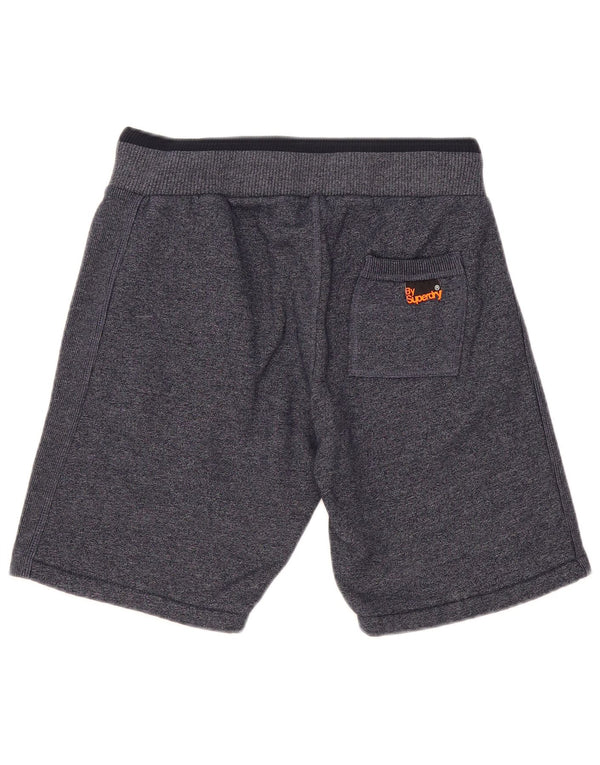 Pantaloni scurți sport Superdry pentru bărbați, slim fit, din bumbac, albastru bleumarin mediu