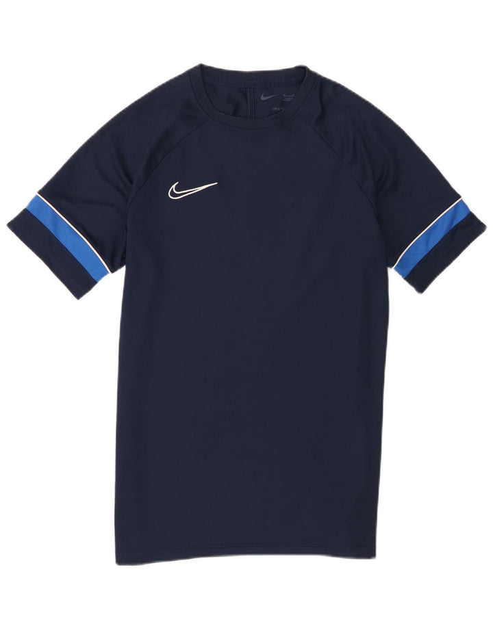 Tricou pentru bărbați Nike Dri Fit Top Mediu Bleumarin Colorblock