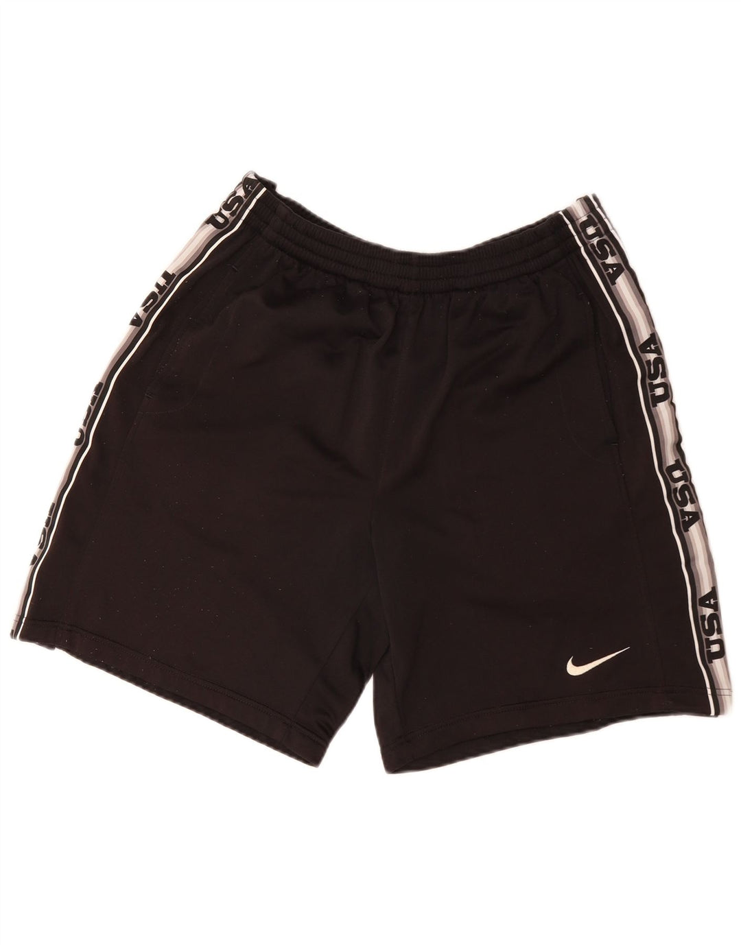 Pantaloni scurți sport grafic Nike pentru bărbați, poliester mediu negru
