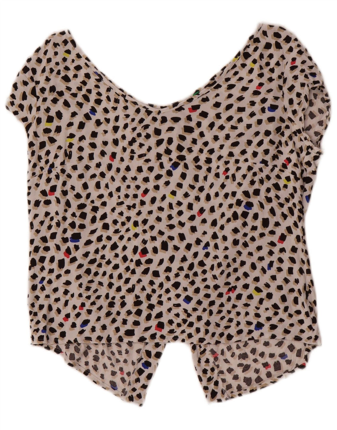 Bluză pentru femei Benetton UK 16, mare, multicoloră, cu pete