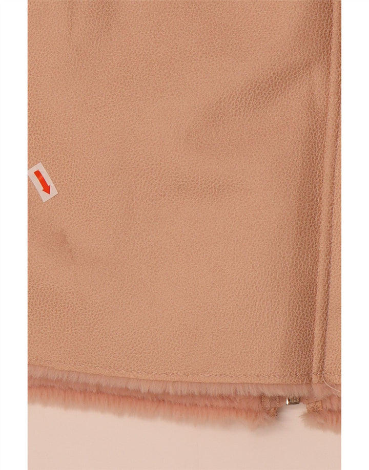 Jachetă Sherpa din piele sintetică Guess pentru femei UK 12 Poliester roz mediu