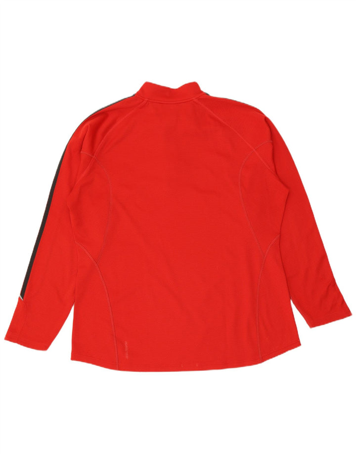 Trening pentru bărbați Clima 365 Zip Neck Pullover Top XL poliester roșu