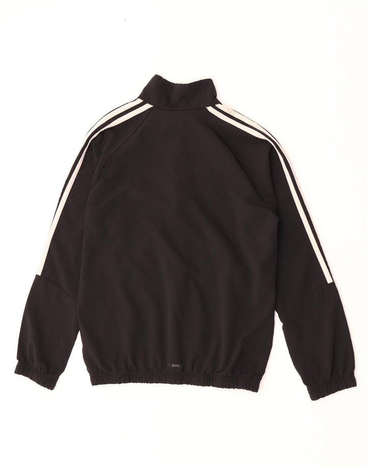Jachetă Adidas Aeroready pentru trening pentru băieți 11-12 ani, poliester negru