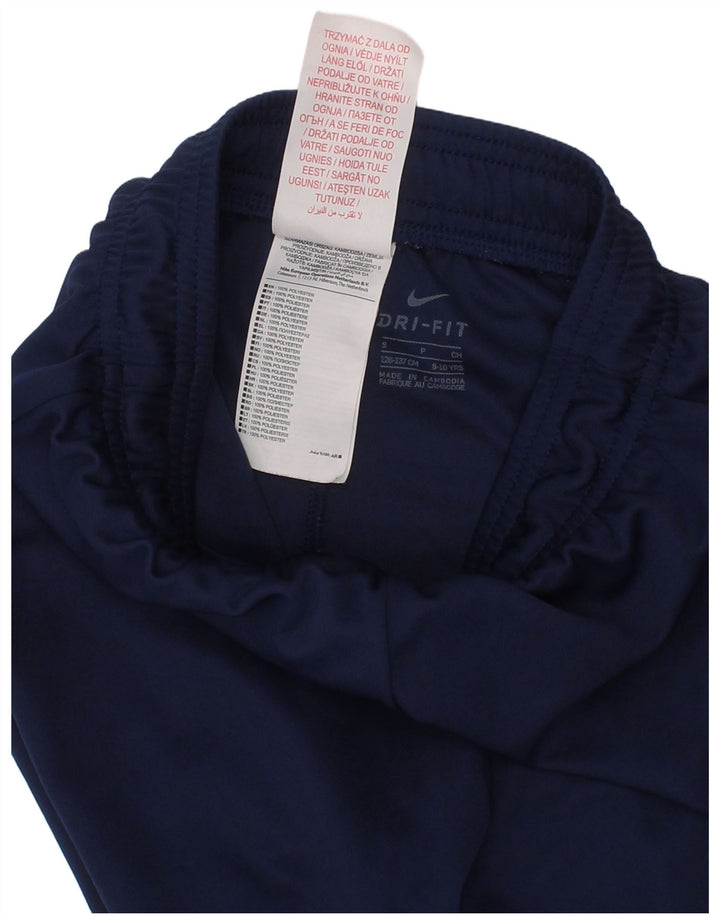 Pantaloni scurți sport Nike pentru băieți 8-9 ani, poliester mici, bleumarin