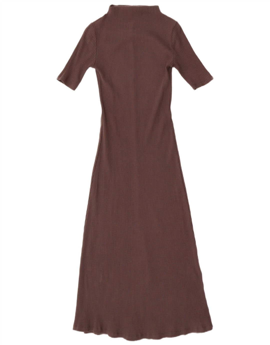 ZARA Womens Maxi Dress UK 10 Small Brown Cotton
