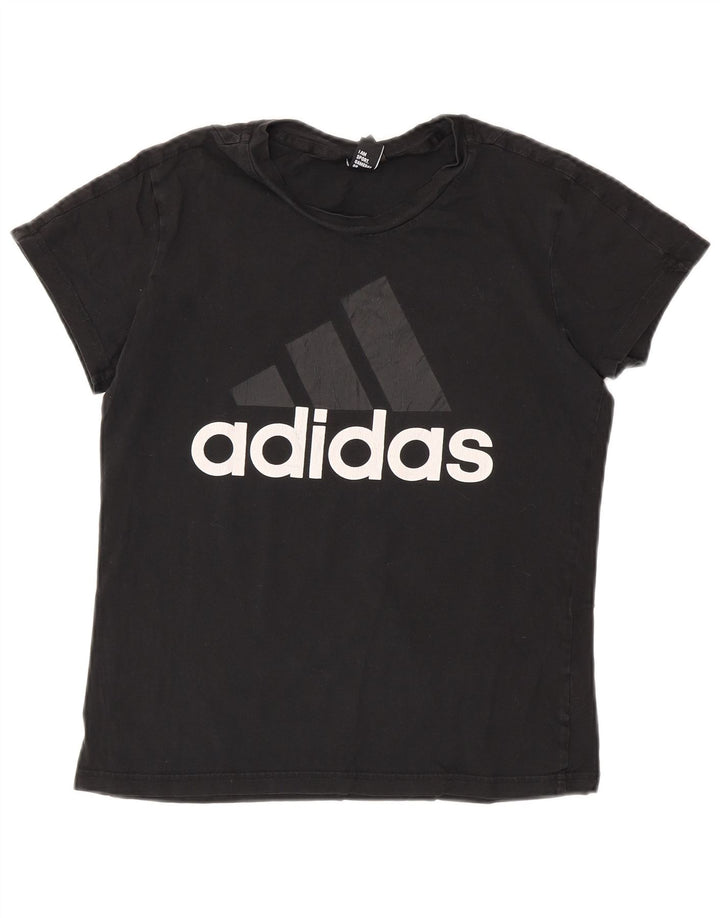 Tricou grafic Adidas pentru femei Top UK 12 Medium Black Bumbac