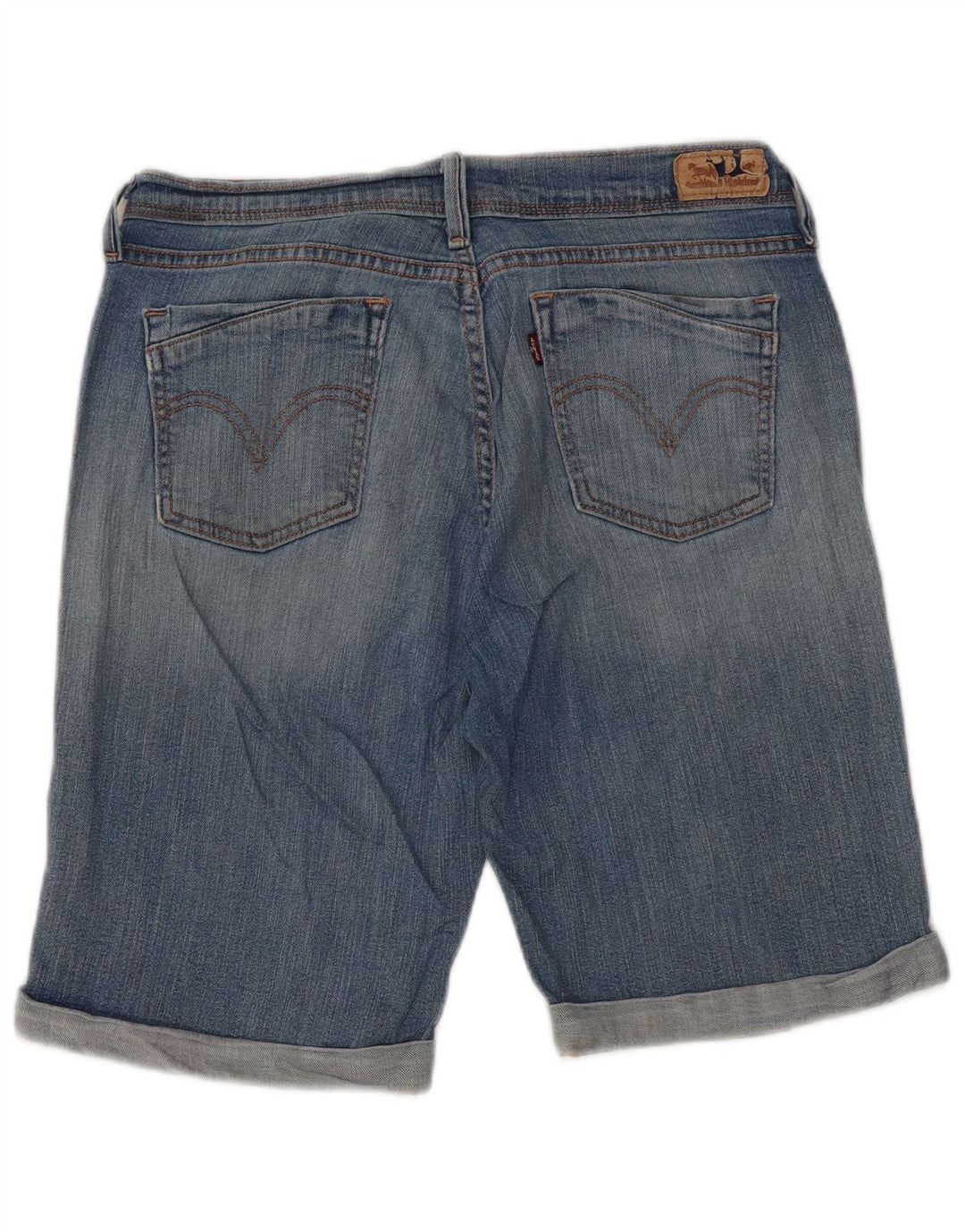 Pantaloni scurți din denim cu talie medie pentru femei LEVI'S US 10 Medium W30 Bumbac albastru