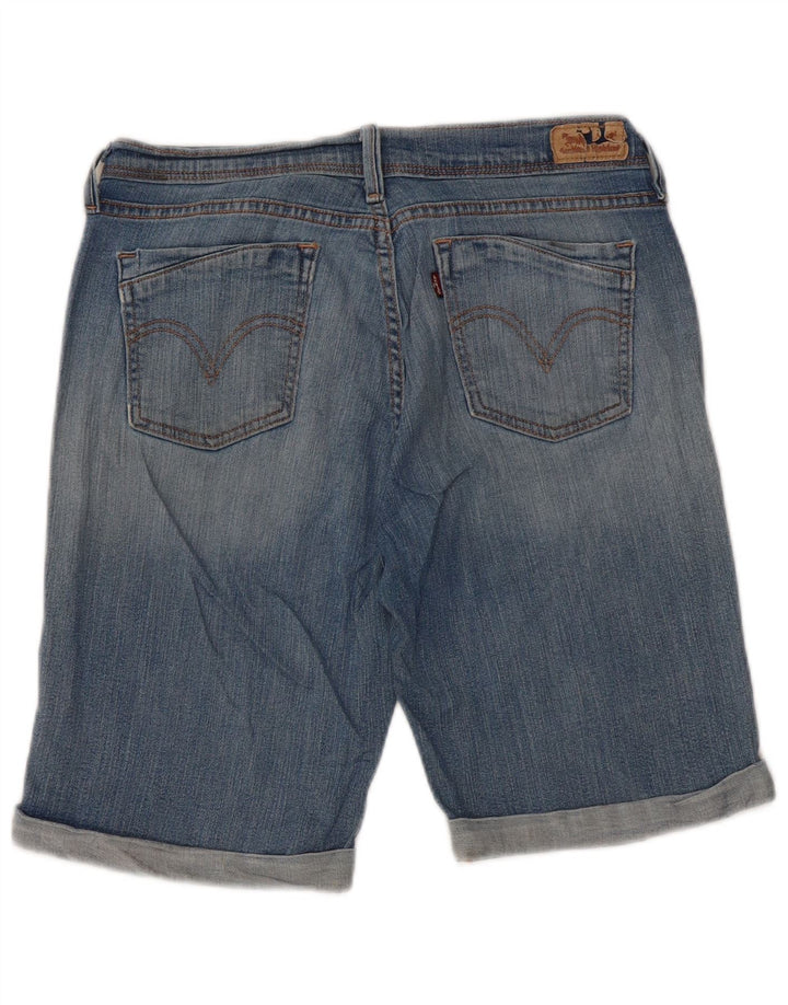 Pantaloni scurți din denim cu talie medie pentru femei LEVI'S US 10 Medium W30 Bumbac albastru