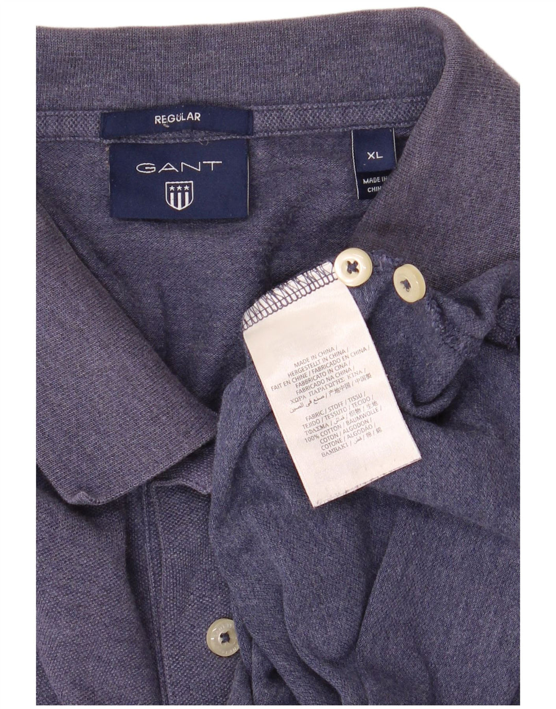 Cămașă polo obișnuită Gant pentru bărbați, XL, bumbac, albastru